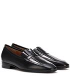 The Row Adam Pleat Leather Loafers