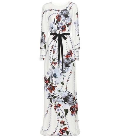 Erdem Agnes Printed Silk Dress