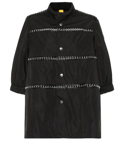 Valentino Garavani 6 Moncler Noir Kei Ninomiya Leather-trimmed Nylon Coat