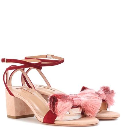 Tod's Lotus Blossom 50 Suede Sandals