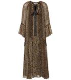 Roger Vivier Lotte Floral Silk Dress