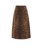 Gucci Leopard Wool-blend Skirt