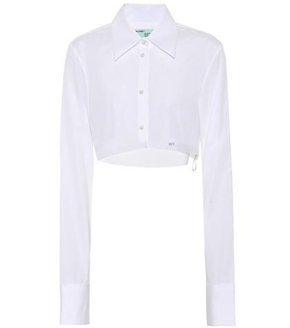 Off-white Cropped Cotton Shirt