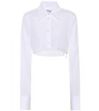 Off-white Cropped Cotton Shirt