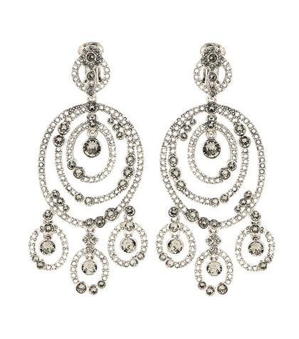 Saint Laurent Crystal-embellished Clip-on Earrings
