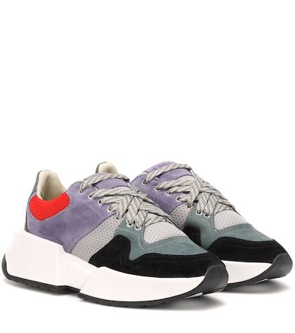 Mm6 Maison Margiela Paneled Suede Sneakers