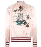 Valentino Embroidered Satin Bomber Jacket