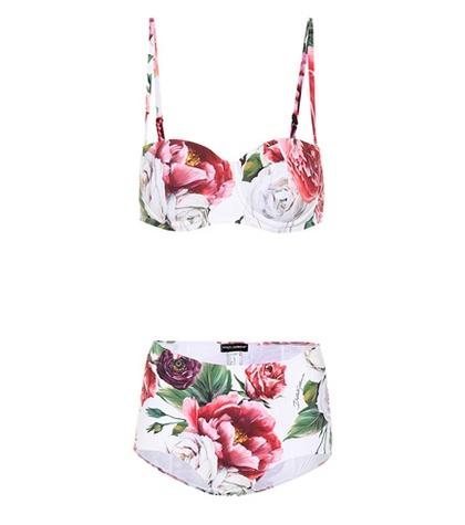Dolce & Gabbana Floral-printed Bikini