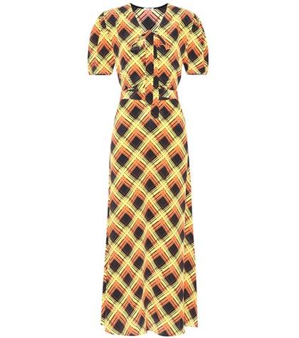 Miu Miu Printed Silk Maxi Dress
