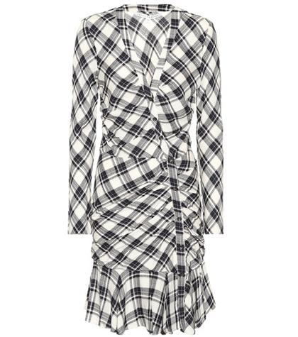 Veronica Beard Rowe Checked Crêpe Minidress