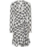 Veronica Beard Rowe Checked Crêpe Minidress
