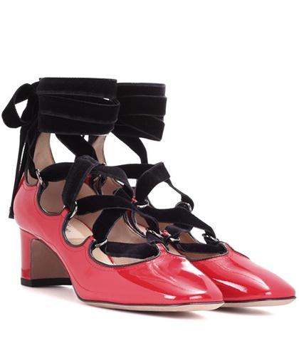 Valentino Valentino Garavani Lace-up Leather Pumps