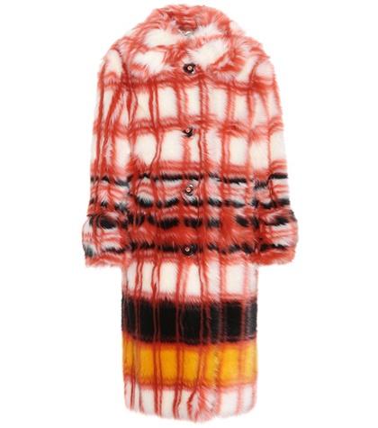 Miu Miu Printed Faux-fur Coat