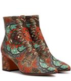 Etro Printed Satin Ankle Boots