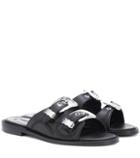 Rag & Bone Moon Buckle Leather Slides