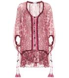 Valentino Bety Printed Silk Poncho Dress