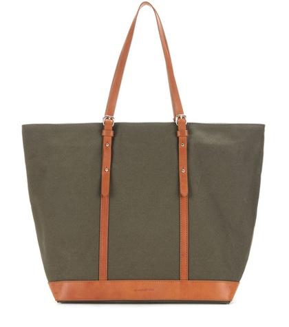 Victoria Beckham Cabas Medium Leather-trimmed Canvas Shopper
