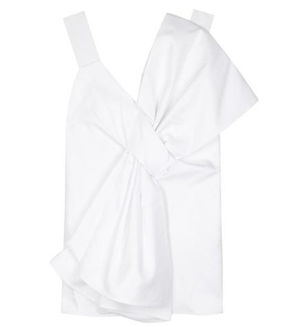 Jw Anderson Over-size Knot Cotton And Silk Top