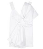 Jw Anderson Over-size Knot Cotton And Silk Top