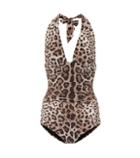Dolce & Gabbana Leopard-printed One-piece Swimsuit