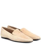 The Row Minimal Suede Loafers