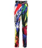 Versace Printed High-waisted Jeans