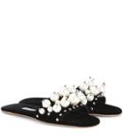 Stuart Weitzman Exclusive To Mytheresa.com –  Embellished Velvet Slip-on Sandals