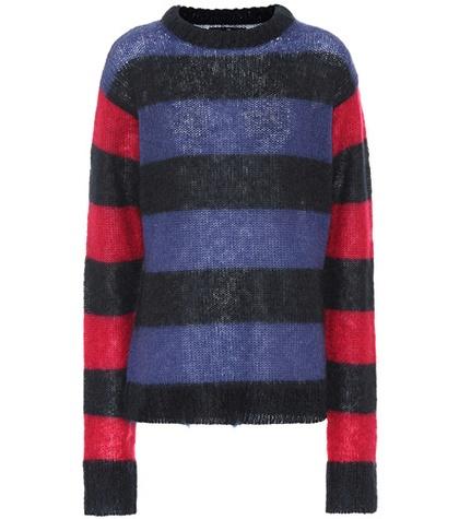 Rokh Striped Mohair-blend Sweater
