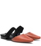 Neous Epi Leather And Suede Slippers