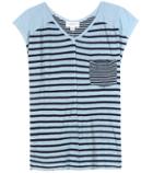 Velvet Beaumont Striped Linen-blend T-shirt