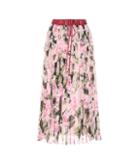Dolce & Gabbana Floral-printed Plissé Midi Skirt