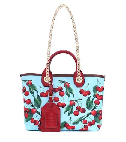 Dolce & Gabbana Exclusive To Mytheresa – Capri Cherry Printed Canvas Shopper