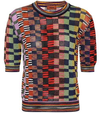 Alexander Mcqueen Metallic Knitted Top