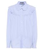 Alexachung Ruffled Striped Cotton Shirt