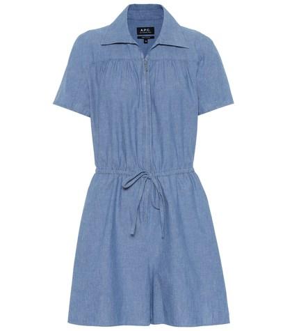 A.p.c. Ursula Cotton Chambray Jumpsuit