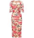 Dolce & Gabbana Floral Tulle Midi Dress