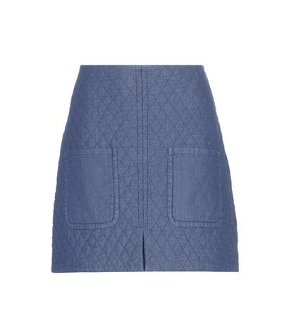 Chlo Quilted Cotton Miniskirt