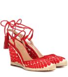 Aquazzura Fez 85 Canvas Espadrilles