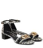 Salvatore Ferragamo Como Canvas And Leather Sandals