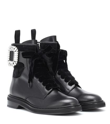 Junya Watanabe Viv' Rangers Strass Leather Boots