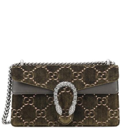 Gucci Dionysus Gg Small Velvet Shoulder Bag