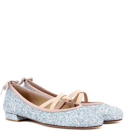 Stuart Weitzman Exclusive To Mytheresa.com – Bolshoi Glitter Ballerinas