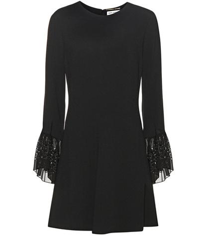 Saint Laurent Flounce-sleeve Minidress