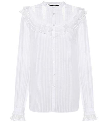 Mcq Alexander Mcqueen Lace-embellished Cotton Shirt