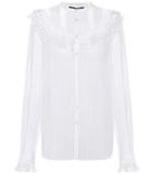 Mcq Alexander Mcqueen Lace-embellished Cotton Shirt