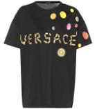 Versace Embellished Printed Cotton T-shirt