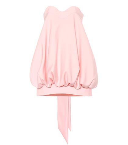 Valentino Strapless Wool And Silk Dress