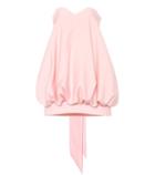 Valentino Strapless Wool And Silk Dress