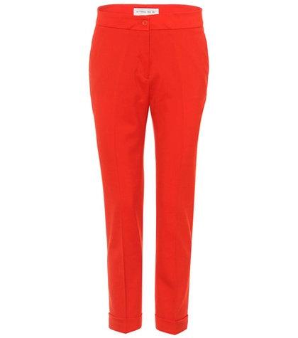 Etro Cropped Stretch-wool Trousers