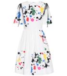 Oscar De La Renta Printed Stretch Cotton Dress